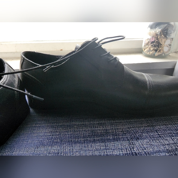 Kenneth Cole Reaction In A Min-ute 12M Black Leather Oxfords Dress Shoes Men's - Picture 6 of 9